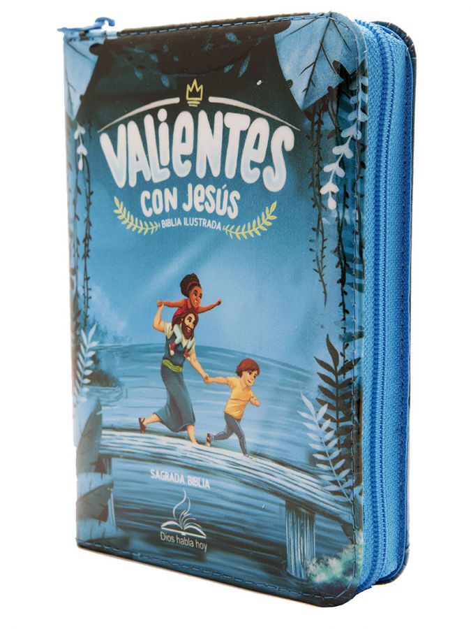 Biblia Valientes con Jesús con cierre - azul DHH - Imagen 2